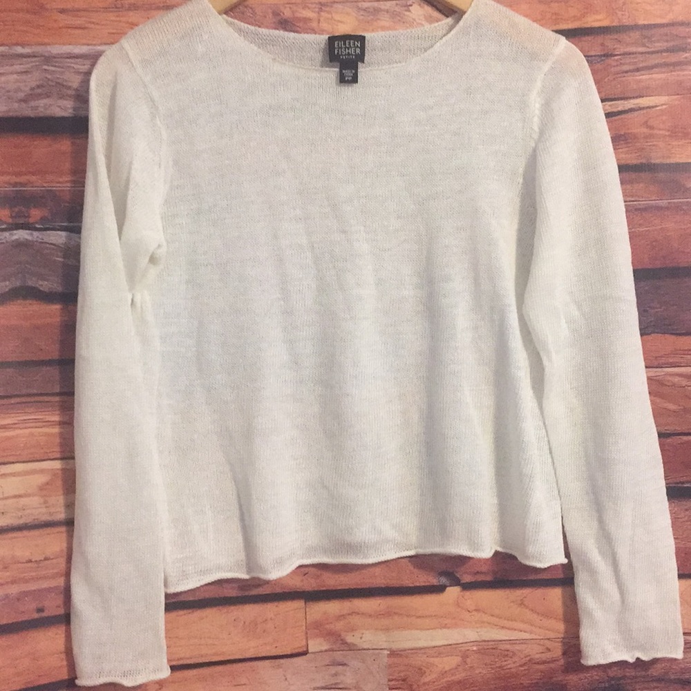 Eileen Fisher Petite light linen sweater